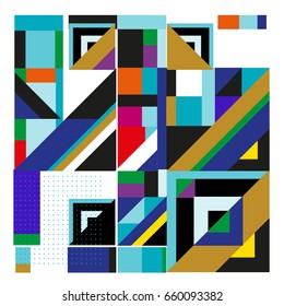 Trendy geometric elements memphis greeting cards design. Retro style texture, pattern and elements. Modern abstract design poster and cover template