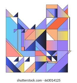 Trendy geometric elements memphis greeting cards design. Retro style texture, pattern and elements. Modern abstract design poster and cover template