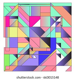 Trendy geometric elements memphis greeting cards design. Retro style texture, pattern and elements. Modern abstract design poster and cover template