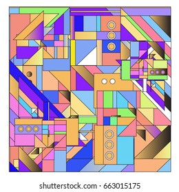Trendy geometric elements memphis greeting cards design. Retro style texture, pattern and elements. Modern abstract design poster and cover template