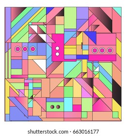 Trendy geometric elements memphis greeting cards design. Retro style texture, pattern and elements. Modern abstract design poster and cover template