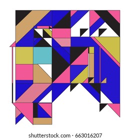 Trendy geometric elements memphis greeting cards design. Retro style texture, pattern and elements. Modern abstract design poster and cover template