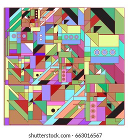 Trendy geometric elements memphis greeting cards design. Retro style texture, pattern and elements. Modern abstract design poster and cover template