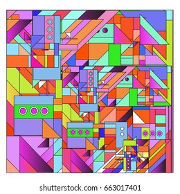 Trendy geometric elements memphis greeting cards design. Retro style texture, pattern and elements. Modern abstract design poster and cover template