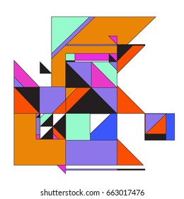 Trendy geometric elements memphis greeting cards design. Retro style texture, pattern and elements. Modern abstract design poster and cover template