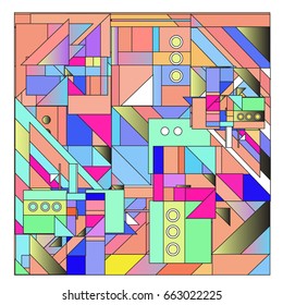 Trendy geometric elements memphis greeting cards design. Retro style texture, pattern and elements. Modern abstract design poster and cover template