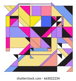 Trendy geometric elements memphis greeting cards design. Retro style texture, pattern and elements. Modern abstract design poster and cover template