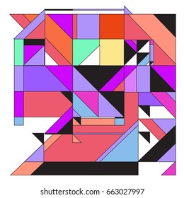 Trendy geometric elements memphis greeting cards design. Retro style texture, pattern and elements. Modern abstract design poster and cover template