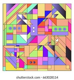 Trendy geometric elements memphis greeting cards design. Retro style texture, pattern and elements. Modern abstract design poster and cover template