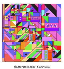 Trendy geometric elements memphis greeting cards design. Retro style texture, pattern and elements. Modern abstract design poster and cover template