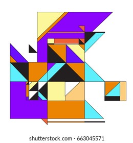 Trendy geometric elements memphis greeting cards design. Retro style texture, pattern and elements. Modern abstract design poster and cover template