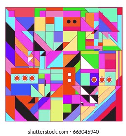 Trendy geometric elements memphis greeting cards design. Retro style texture, pattern and elements. Modern abstract design poster and cover template