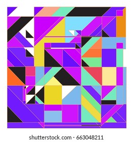 Trendy geometric elements memphis greeting cards design. Retro style texture, pattern and elements. Modern abstract design poster and cover template