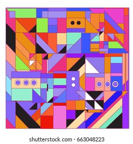 Trendy geometric elements memphis greeting cards design. Retro style texture, pattern and elements. Modern abstract design poster and cover template