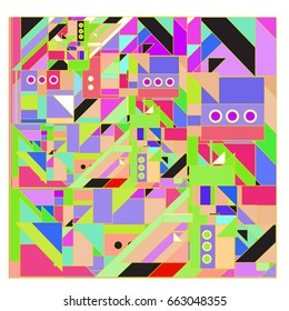 Trendy geometric elements memphis greeting cards design. Retro style texture, pattern and elements. Modern abstract design poster and cover template