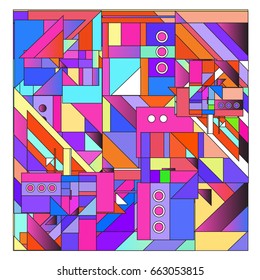 Trendy geometric elements memphis greeting cards design. Retro style texture, pattern and elements. Modern abstract design poster and cover template