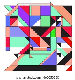 Trendy geometric elements memphis greeting cards design. Retro style texture, pattern and elements. Modern abstract design poster and cover template