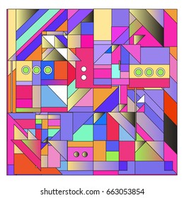 Trendy geometric elements memphis greeting cards design. Retro style texture, pattern and elements. Modern abstract design poster and cover template