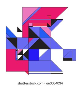 Trendy geometric elements memphis greeting cards design. Retro style texture, pattern and elements. Modern abstract design poster and cover template