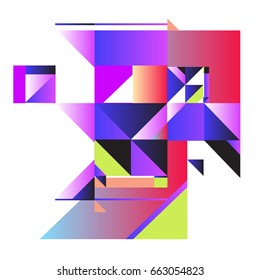 Trendy geometric elements memphis greeting cards design. Retro style texture, pattern and elements. Modern abstract design poster and cover template