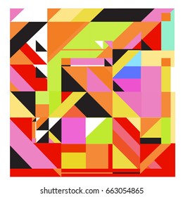 Trendy geometric elements memphis greeting cards design. Retro style texture, pattern and elements. Modern abstract design poster and cover template
