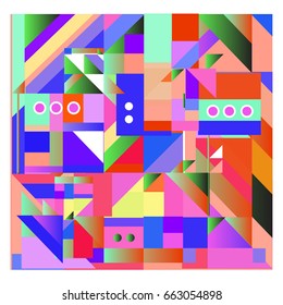 Trendy geometric elements memphis greeting cards design. Retro style texture, pattern and elements. Modern abstract design poster and cover template