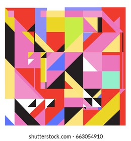 Trendy geometric elements memphis greeting cards design. Retro style texture, pattern and elements. Modern abstract design poster and cover template