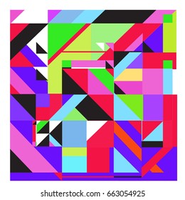 Trendy geometric elements memphis greeting cards design. Retro style texture, pattern and elements. Modern abstract design poster and cover template