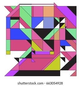 Trendy geometric elements memphis greeting cards design. Retro style texture, pattern and elements. Modern abstract design poster and cover template