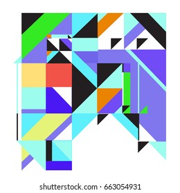 Trendy geometric elements memphis greeting cards design. Retro style texture, pattern and elements. Modern abstract design poster and cover template