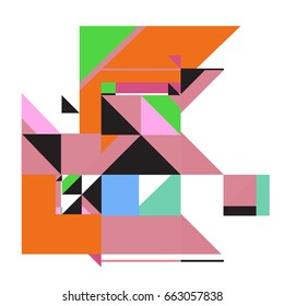 Trendy geometric elements memphis greeting cards design. Retro style texture, pattern and elements. Modern abstract design poster and cover template