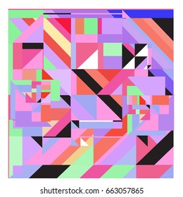 Trendy geometric elements memphis greeting cards design. Retro style texture, pattern and elements. Modern abstract design poster and cover template