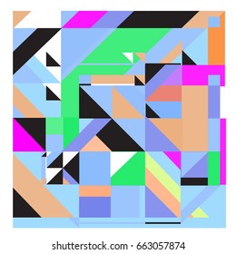 Trendy geometric elements memphis greeting cards design. Retro style texture, pattern and elements. Modern abstract design poster and cover template