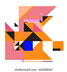 Trendy geometric elements memphis greeting cards design. Retro style texture, pattern and elements. Modern abstract design poster and cover template