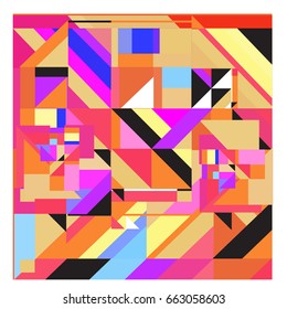 Trendy geometric elements memphis greeting cards design. Retro style texture, pattern and elements. Modern abstract design poster and cover template