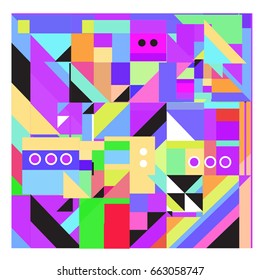 Trendy geometric elements memphis greeting cards design. Retro style texture, pattern and elements. Modern abstract design poster and cover template