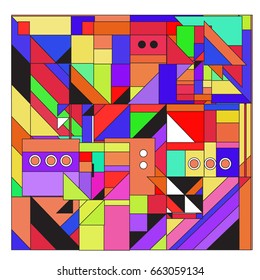 Trendy geometric elements memphis greeting cards design. Retro style texture, pattern and elements. Modern abstract design poster and cover template