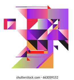 Trendy geometric elements memphis greeting cards design. Retro style texture, pattern and elements. Modern abstract design poster and cover template