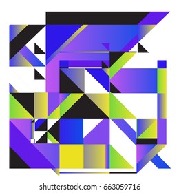 Trendy geometric elements memphis greeting cards design. Retro style texture, pattern and elements. Modern abstract design poster and cover template