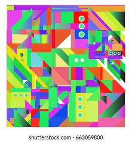 Trendy geometric elements memphis greeting cards design. Retro style texture, pattern and elements. Modern abstract design poster and cover template