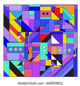 Trendy geometric elements memphis greeting cards design. Retro style texture, pattern and elements. Modern abstract design poster and cover template