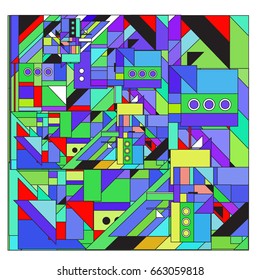 Trendy geometric elements memphis greeting cards design. Retro style texture, pattern and elements. Modern abstract design poster and cover template