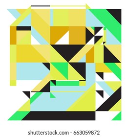 Trendy geometric elements memphis greeting cards design. Retro style texture, pattern and elements. Modern abstract design poster and cover template