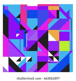 Trendy geometric elements memphis greeting cards design. Retro style texture, pattern and elements. Modern abstract design poster and cover template
