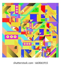Trendy geometric elements memphis greeting cards design. Retro style texture, pattern and elements. Modern abstract design poster and cover template