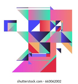 Trendy geometric elements memphis greeting cards design. Retro style texture, pattern and elements. Modern abstract design poster and cover template