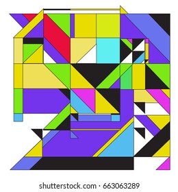 Trendy geometric elements memphis greeting cards design. Retro style texture, pattern and elements. Modern abstract design poster and cover template