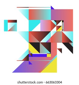 Trendy geometric elements memphis greeting cards design. Retro style texture, pattern and elements. Modern abstract design poster and cover template