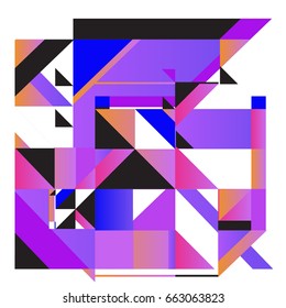 Trendy geometric elements memphis greeting cards design. Retro style texture, pattern and elements. Modern abstract design poster and cover template