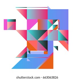 Trendy geometric elements memphis greeting cards design. Retro style texture, pattern and elements. Modern abstract design poster and cover template